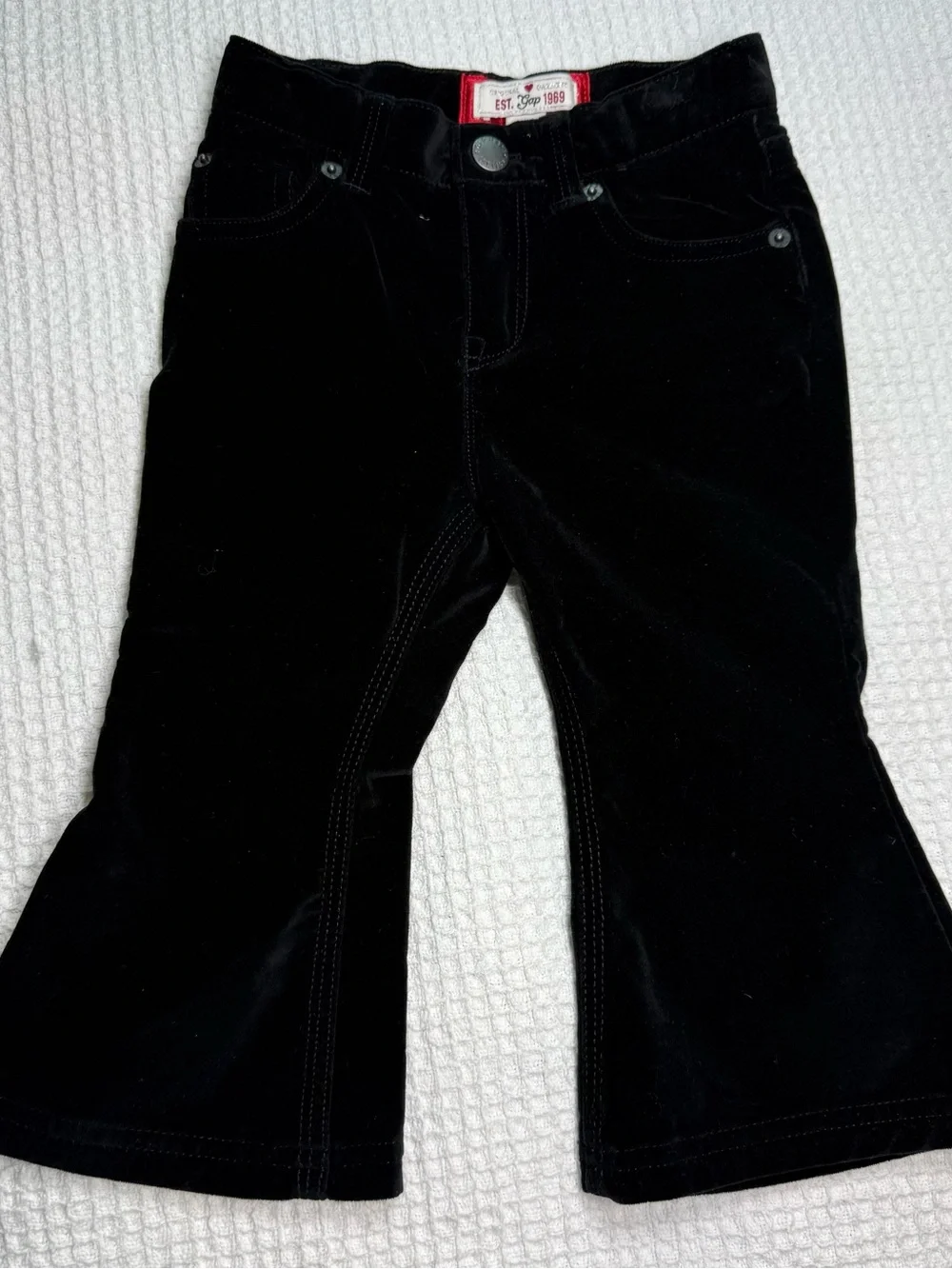 GAP Black Velvet Flared Kids Pants
